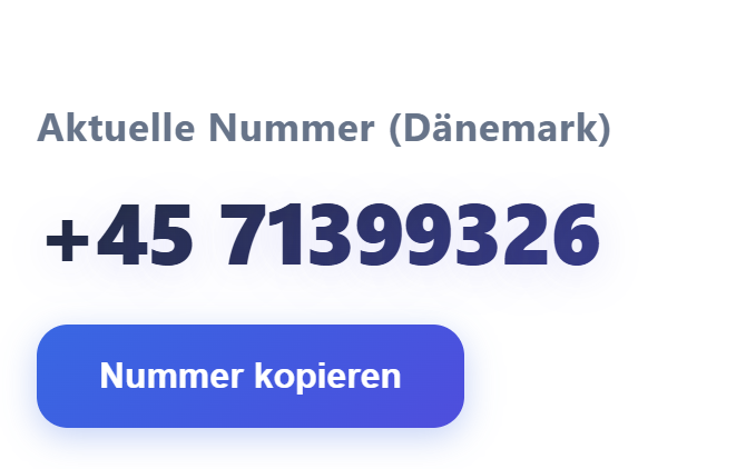 SMS Empfangsseite